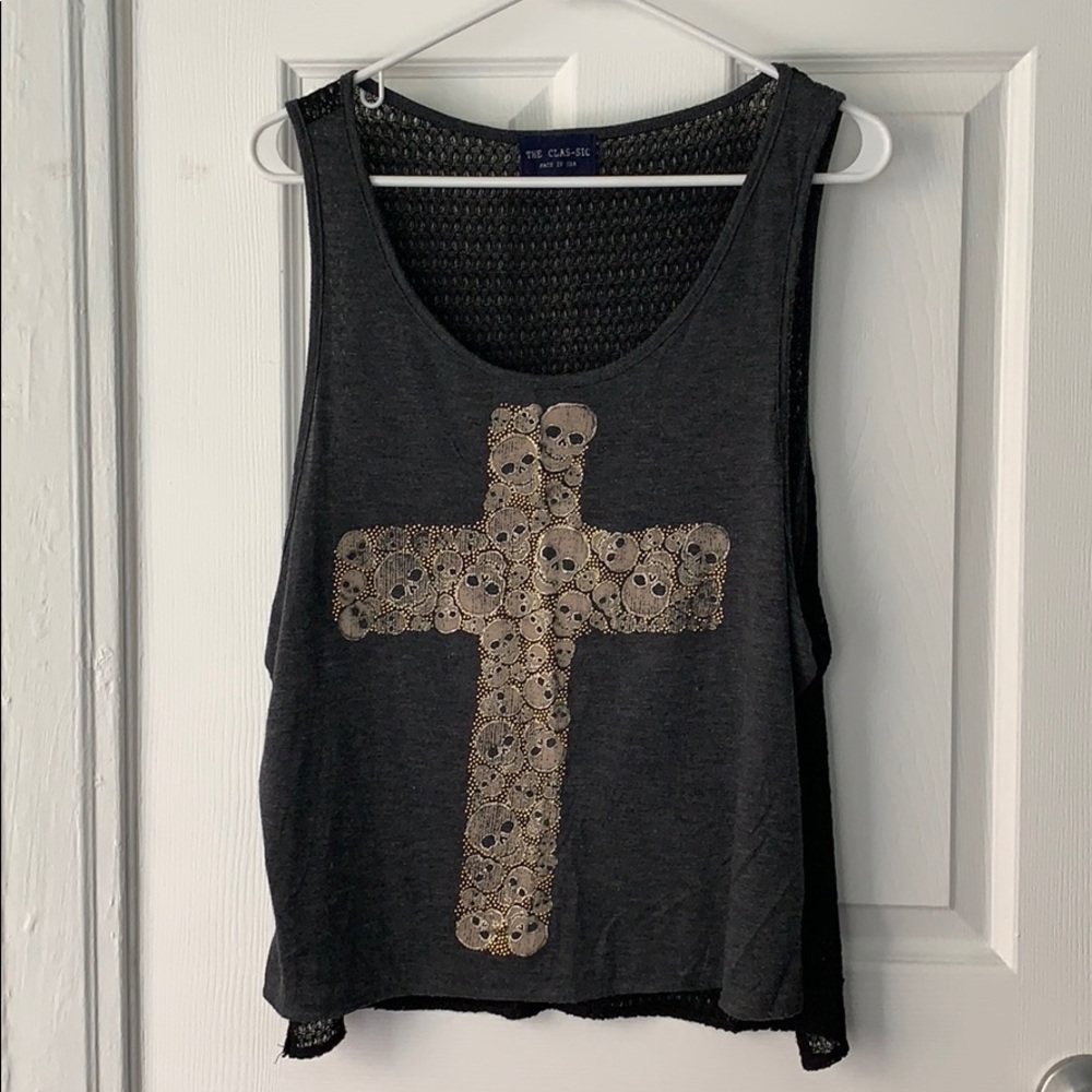Skull cross tank top